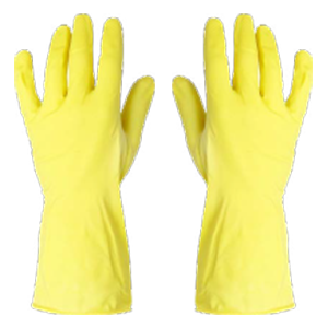 Guantes de Latex en Rojo y Amarillo
