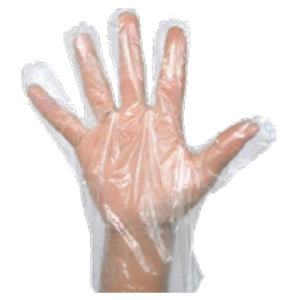 Guantes desechables de polietileno