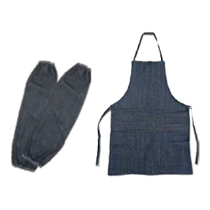 Mandil y mangas de mezclilla